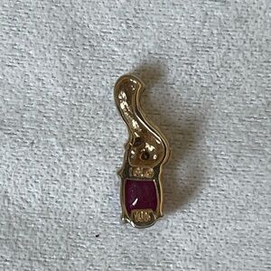 Dainty 10k Ruby and Diamond Pendant